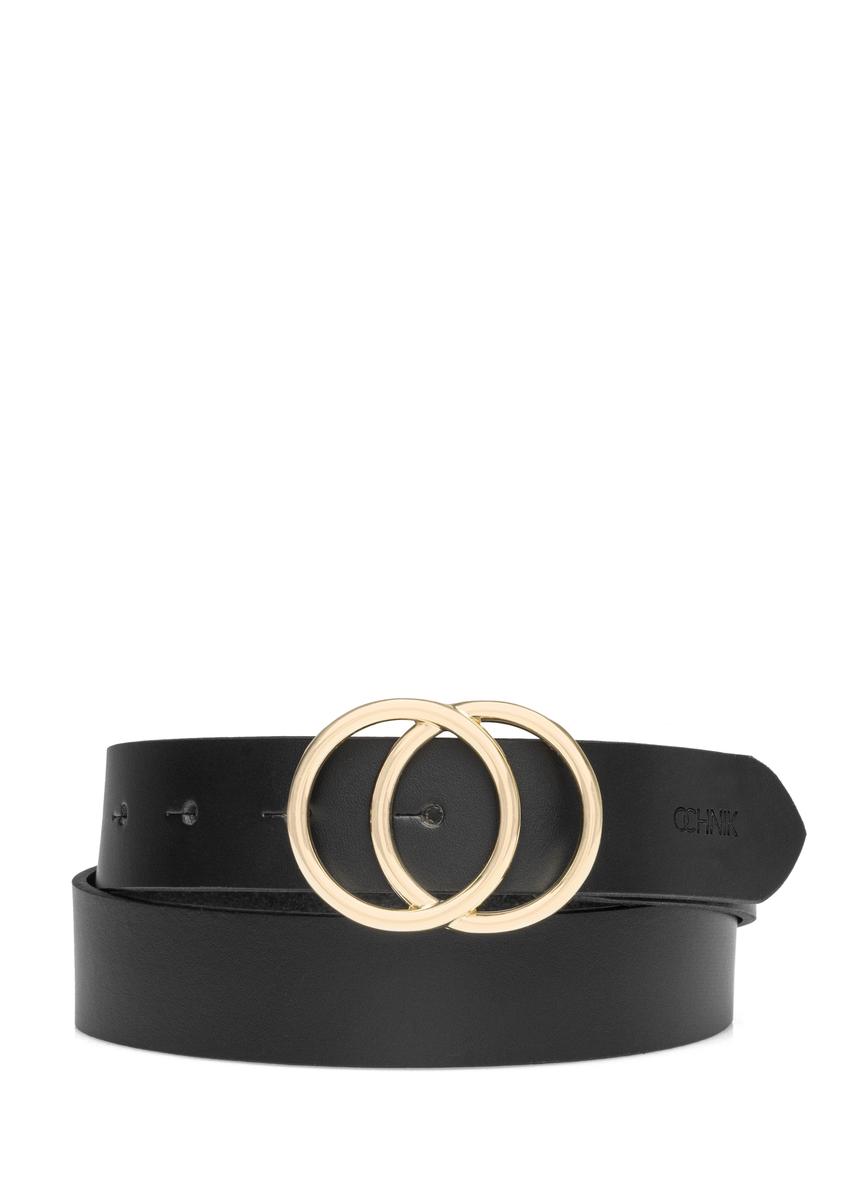 Black women's belt with croco motif PASDS-0172E-99(Z25)