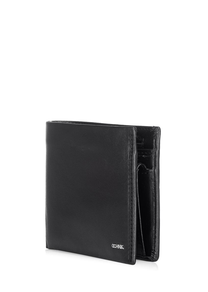 Black leather men's wallet PORMS-0408A-99(Z24)