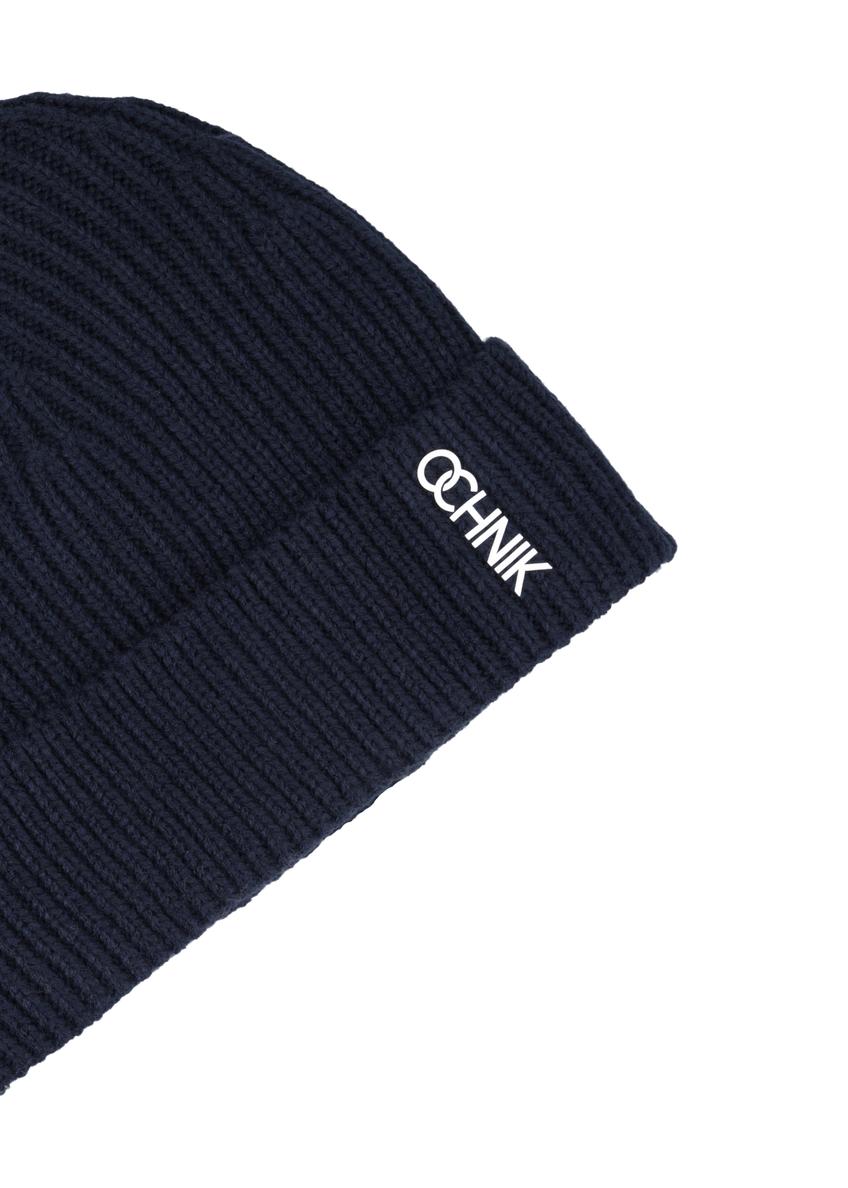 Navy blue men's winter hat CZAMT-0081-7E(Z26)