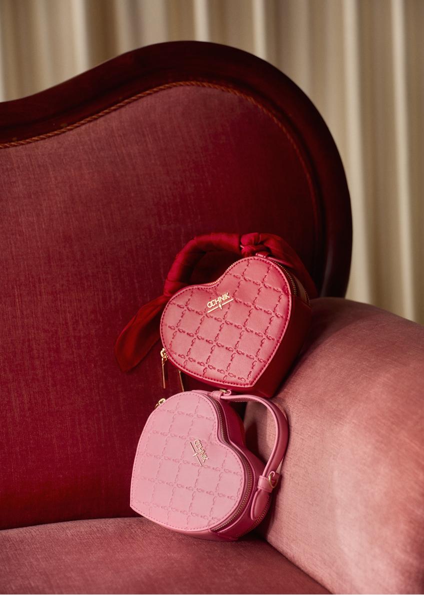 Pink heart-shaped handbag TOREC-1154-5B(W26)