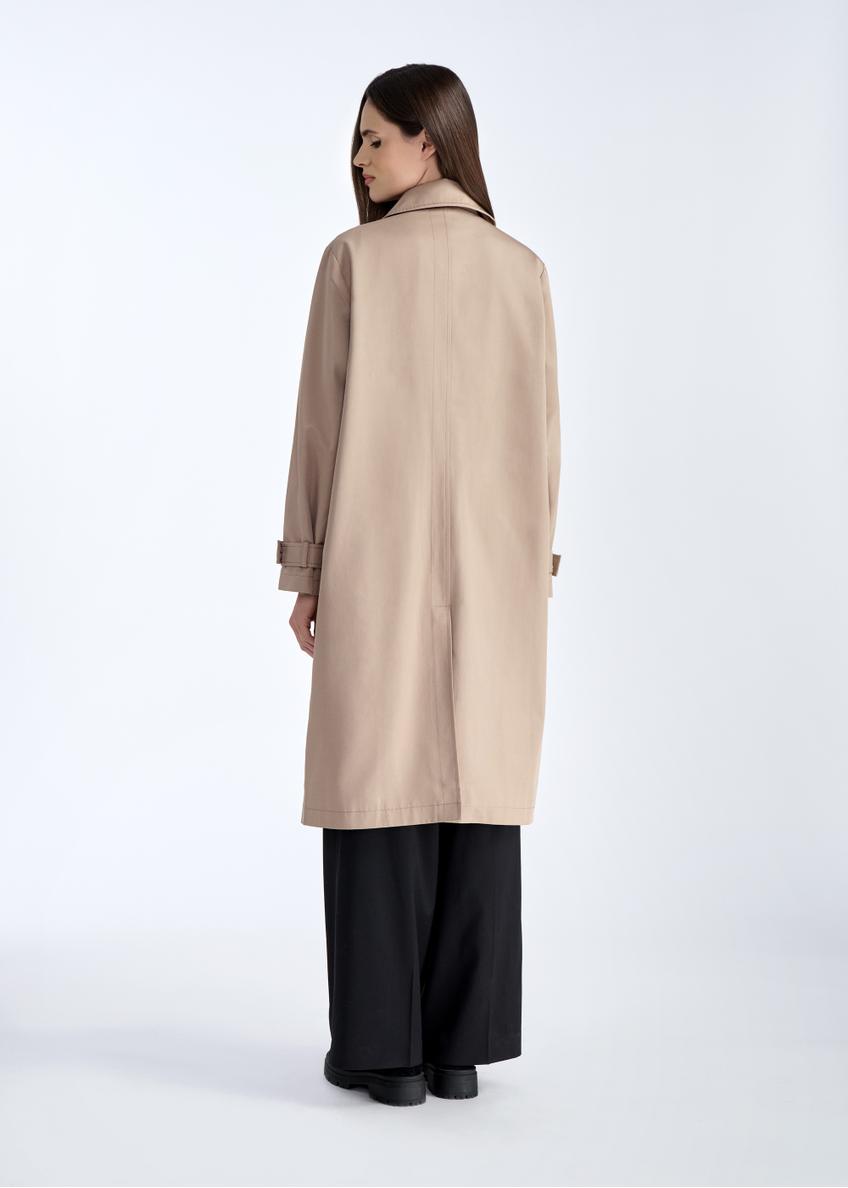 Long beige women's jacket KURDT-0555-81(W25)