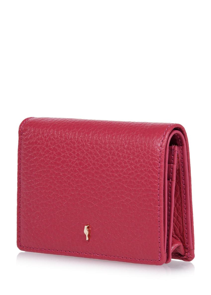 Pink leather women's wallet with RFID protection PORES-0807RFID-34(W24)