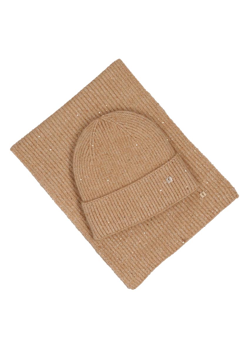 Camel hat and scarf set ZESTD-0016-1D(Z26)