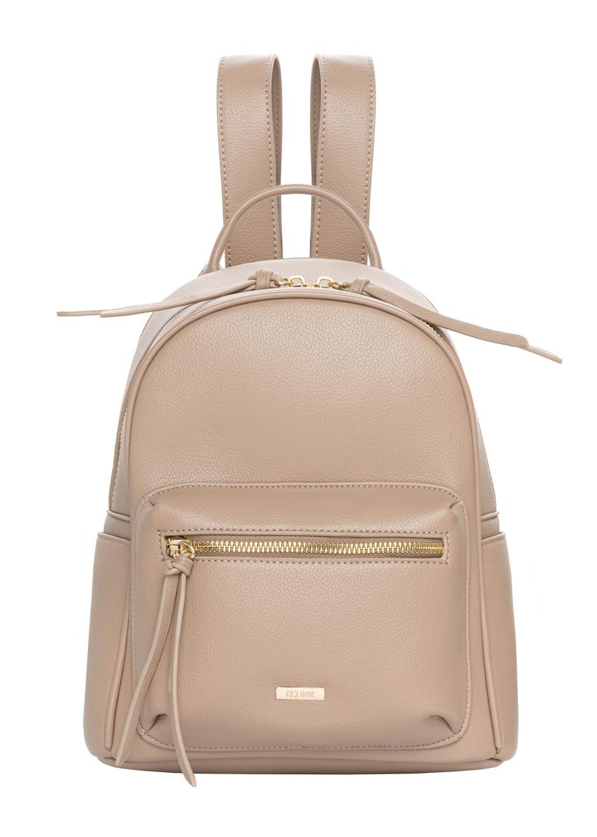 Beige small women's backpack TOREC-1256-1B(Z26)