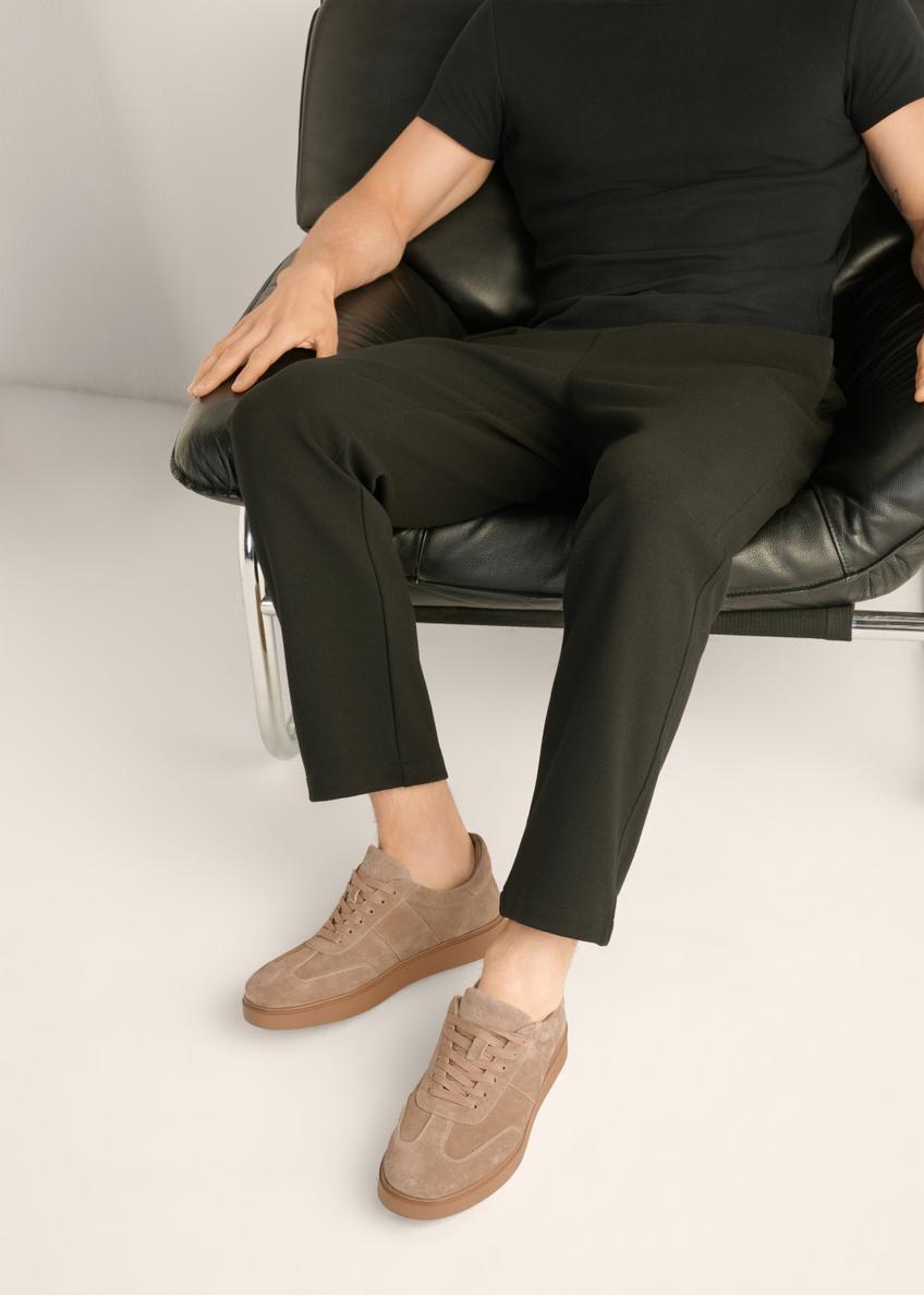 Beige suede men's shoes BUTYM-0564-1K(Z26)
