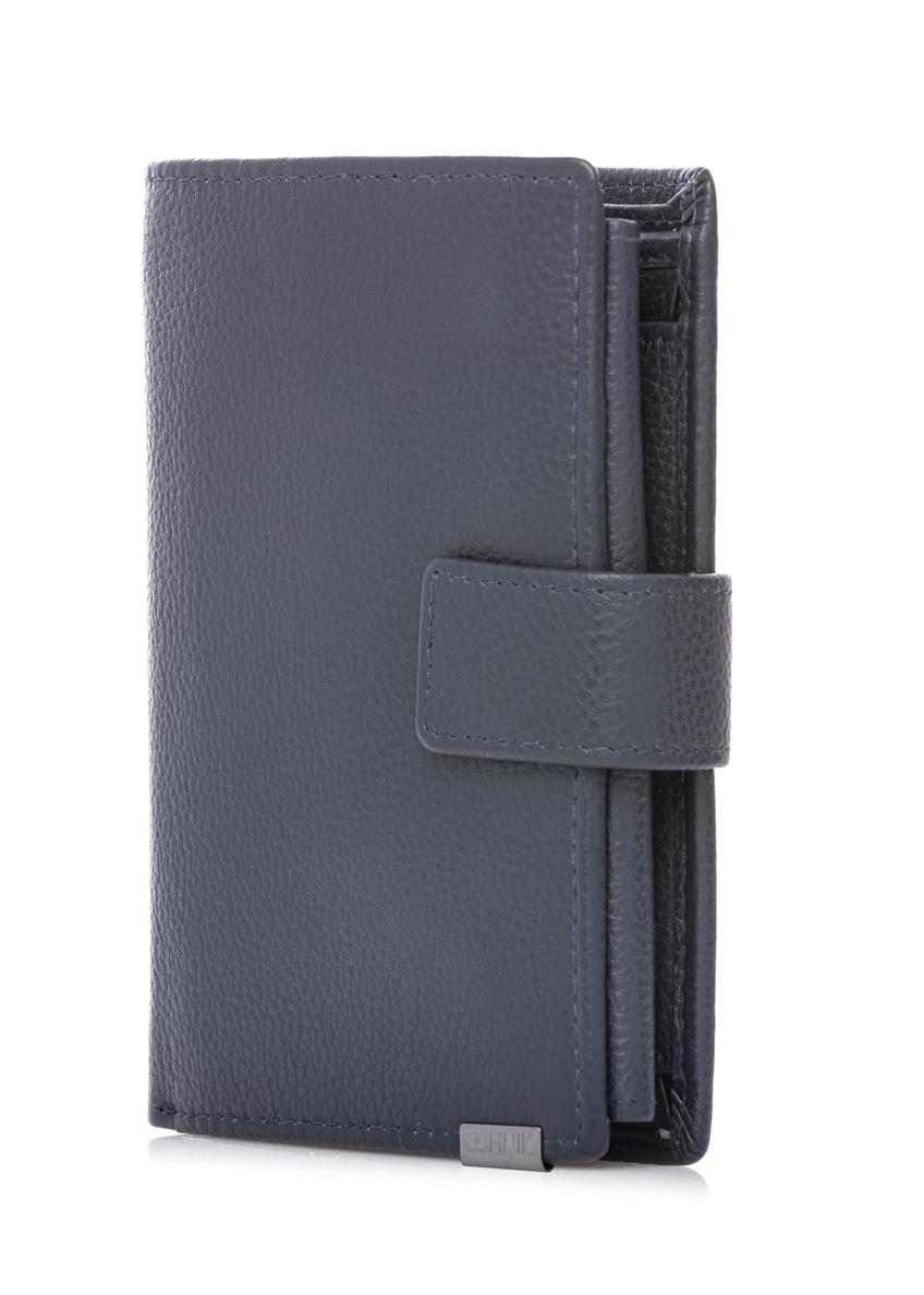 Men's leather wallet in navy blue PORMS-0695-7E(W26)