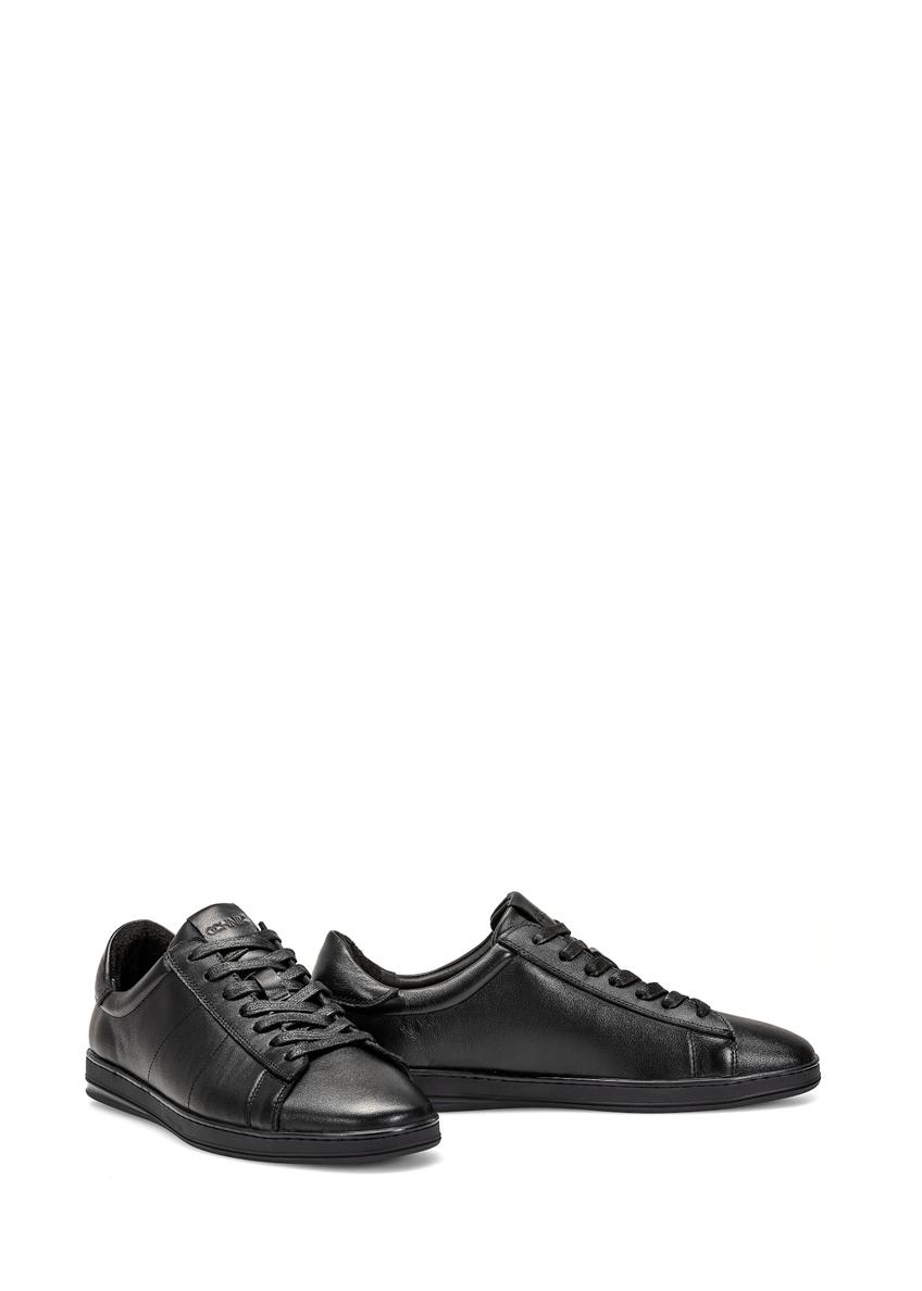 Black leather men's shoes BUTYM-0490-99(W25)