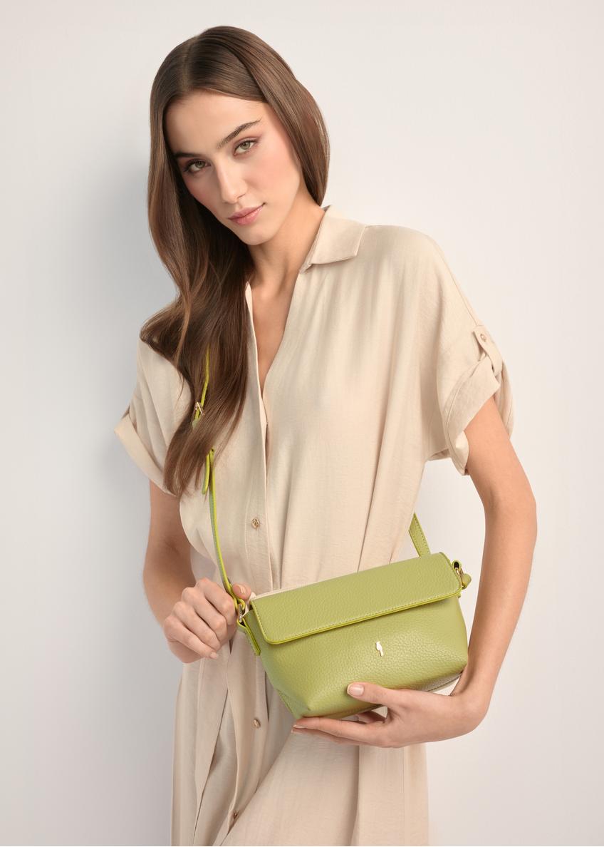 Lime green small women's shoulder bag TOREC-0916-8G(W26)