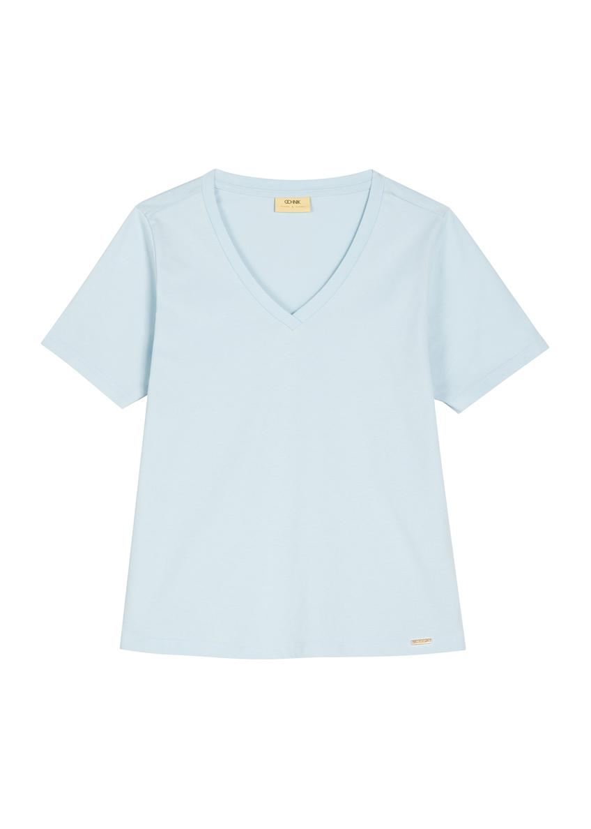Light blue basic women's T-shirt TSHDT-0120-7A(W26)