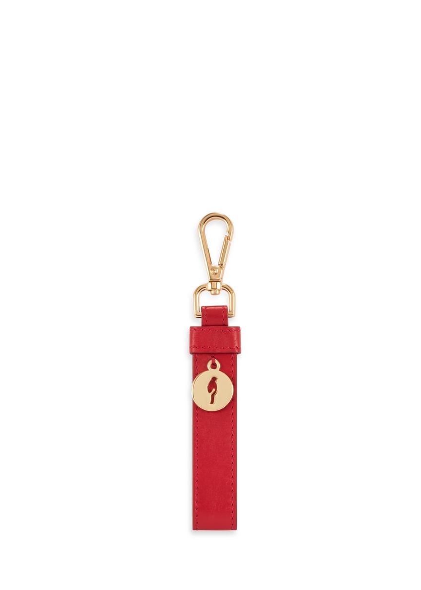 Red leather keychain BRELOK-0220-42(Z25)