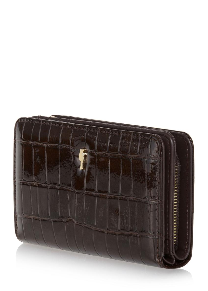 Brown croco women's wallet POREC-0353A-90(Z25)