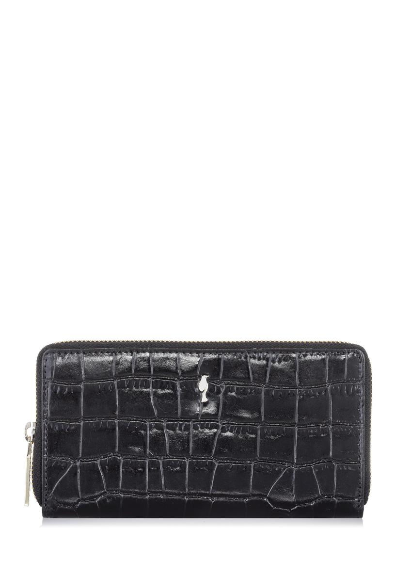 Croco women's leather wallet PORES-0844-99(W23)-08