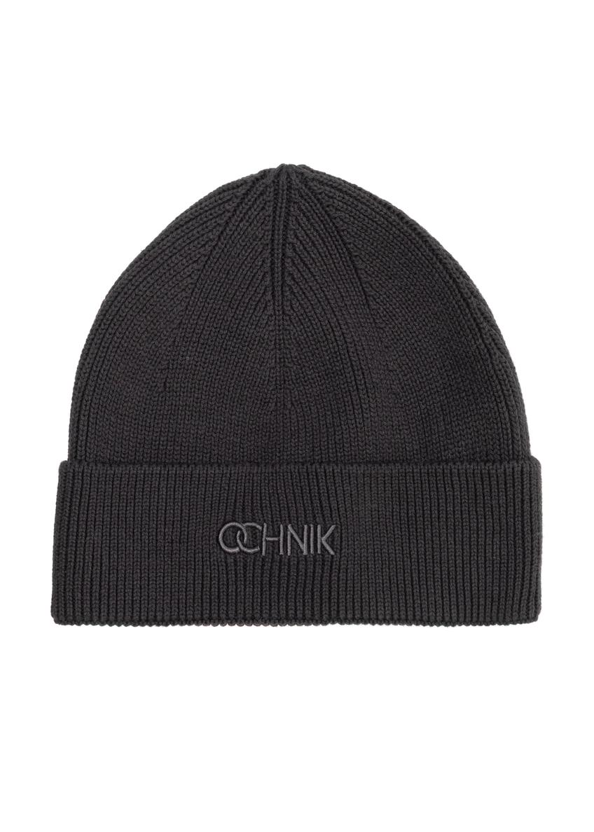 Classic black men's hat CZAMT-0060A-99(Z26), front view on a white background.