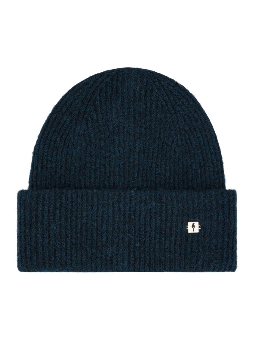 Dark green women's wool blend hat CZADT-0201-8C(Z26), front product view on white background.