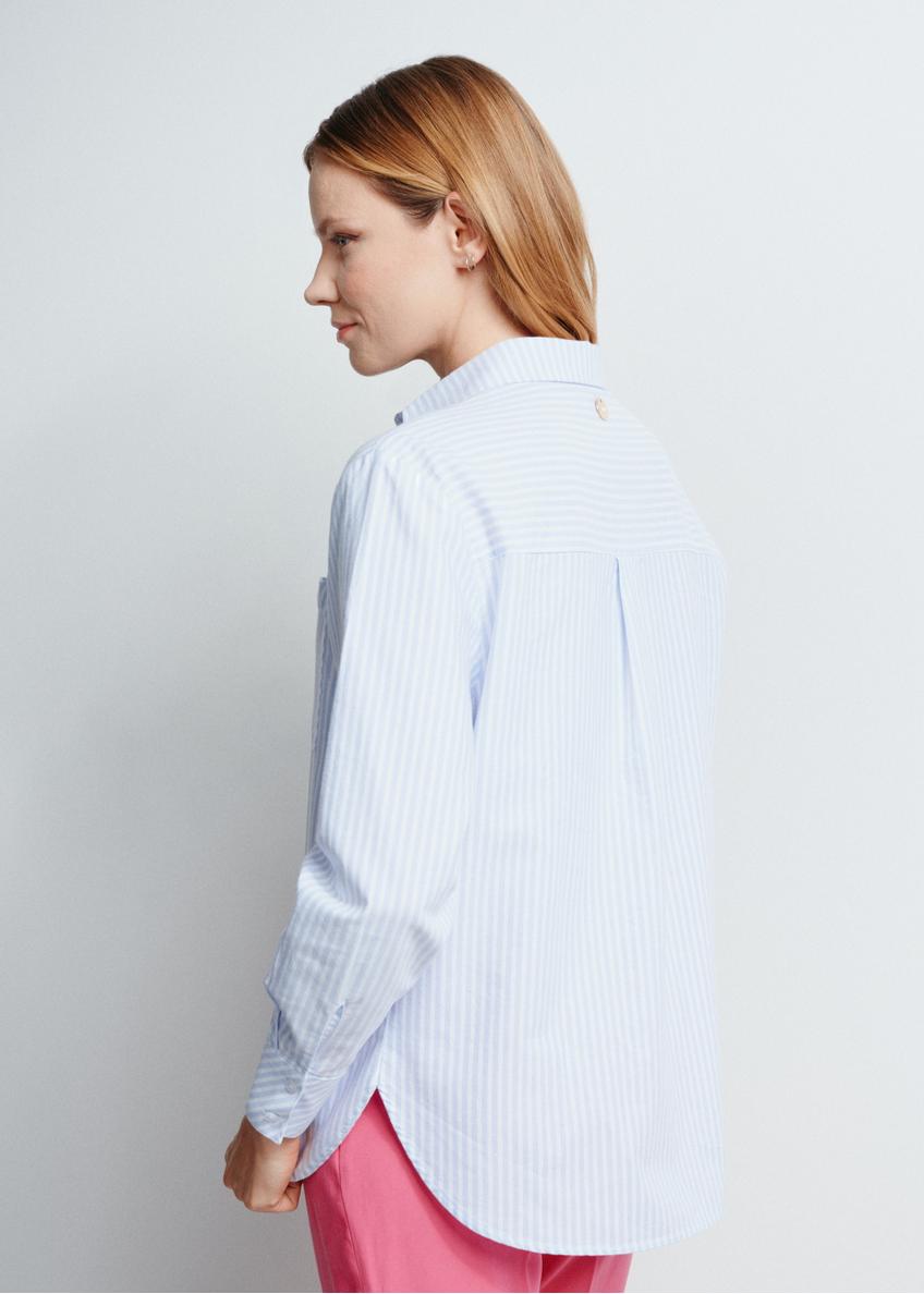 Blue striped shirt for women KOSDT-0156-62(W24)