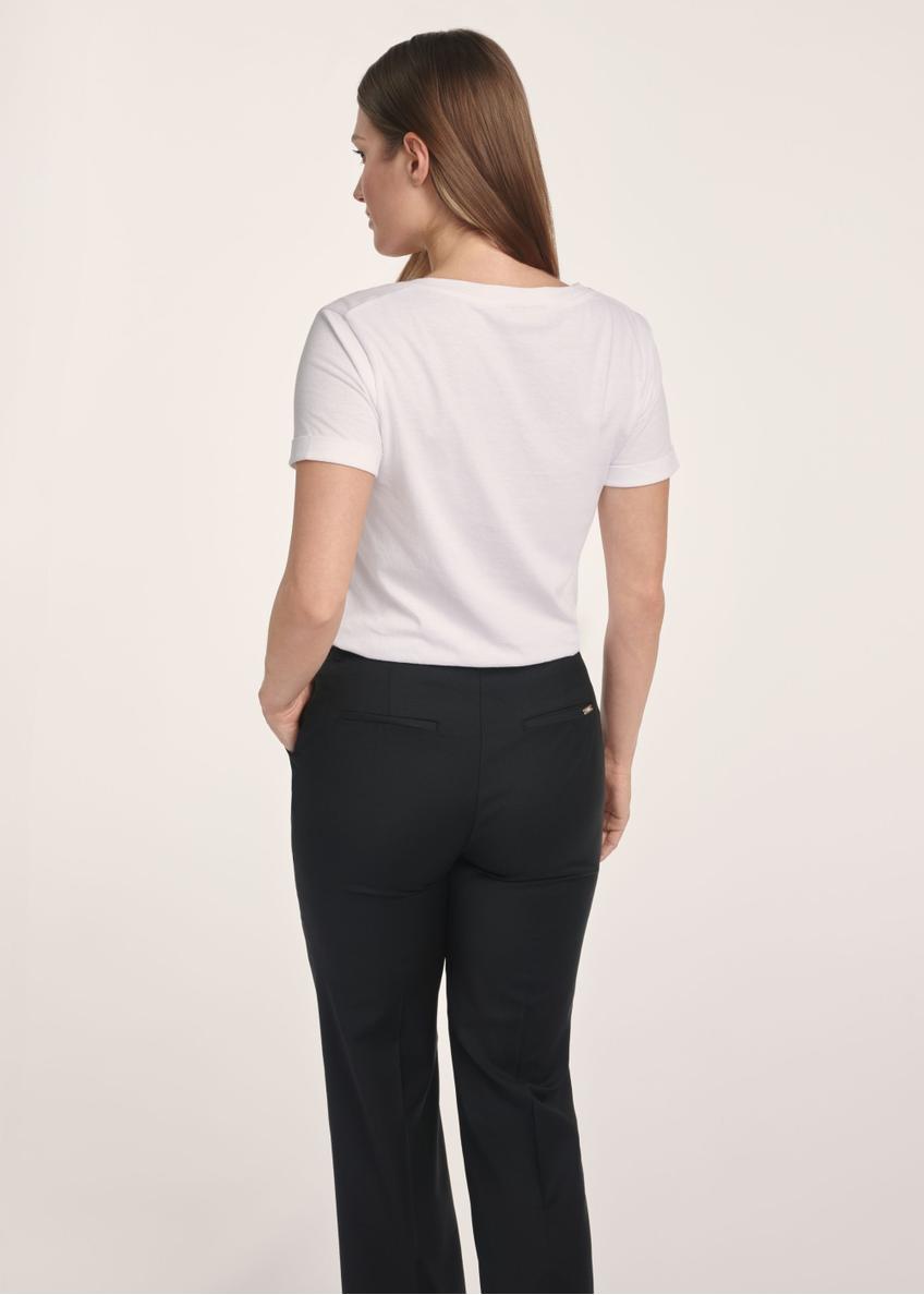Cream women's V-neck T-shirt TSHDT-0118B-0B(Z26)