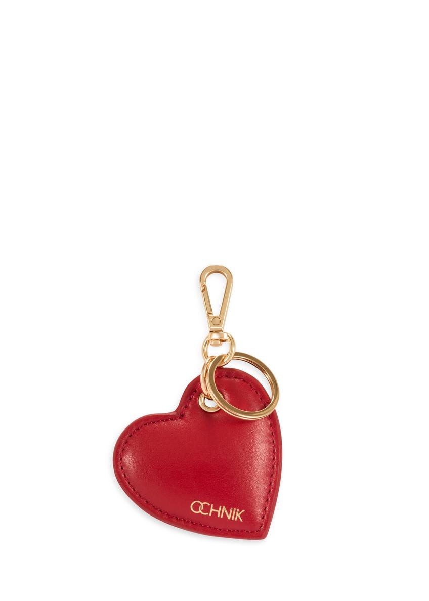 Heart-shaped leather keychain BRELOK-0218-42(Z25)