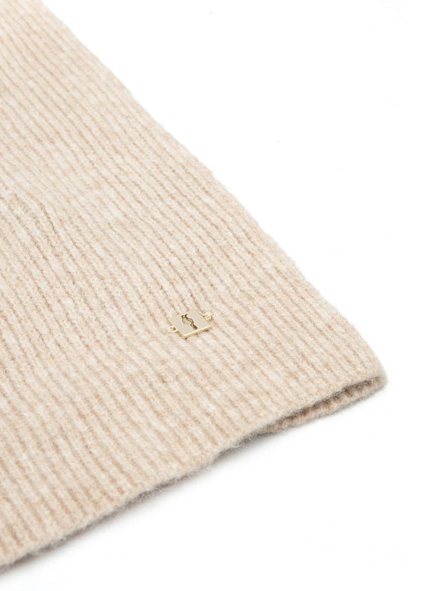 Light beige women's winter scarf SZADT-0202-80(Z25)