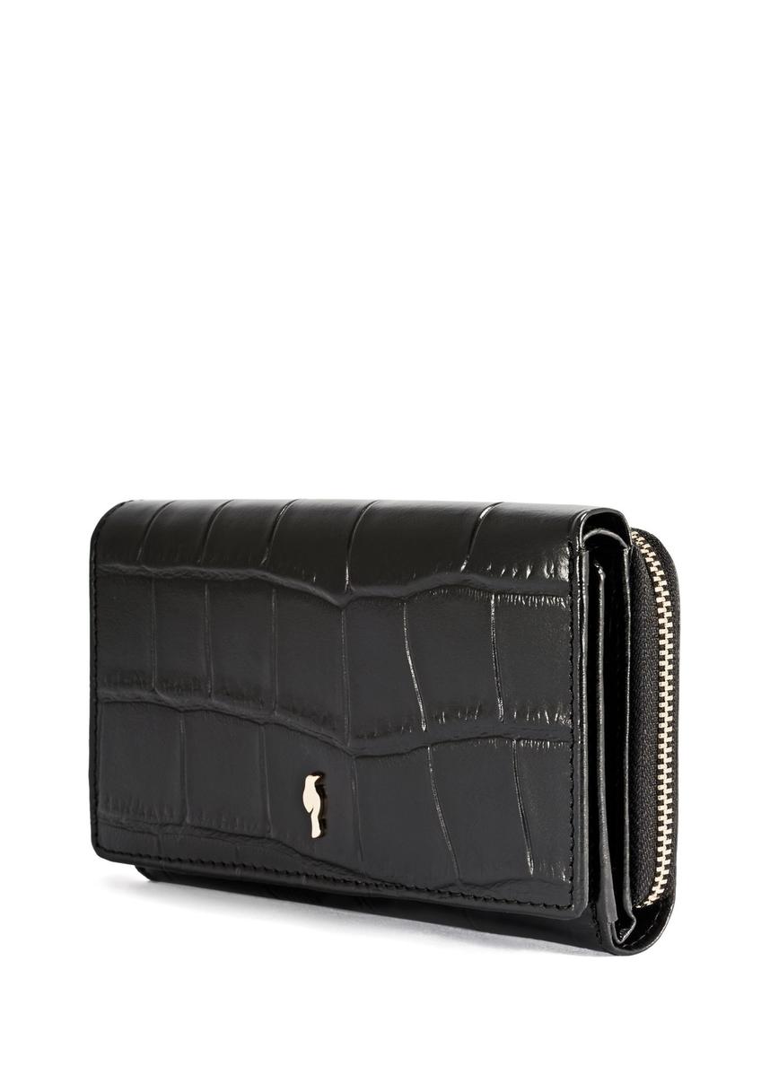 Medium croco leather women's wallet PORES-0907-9G(Z26)