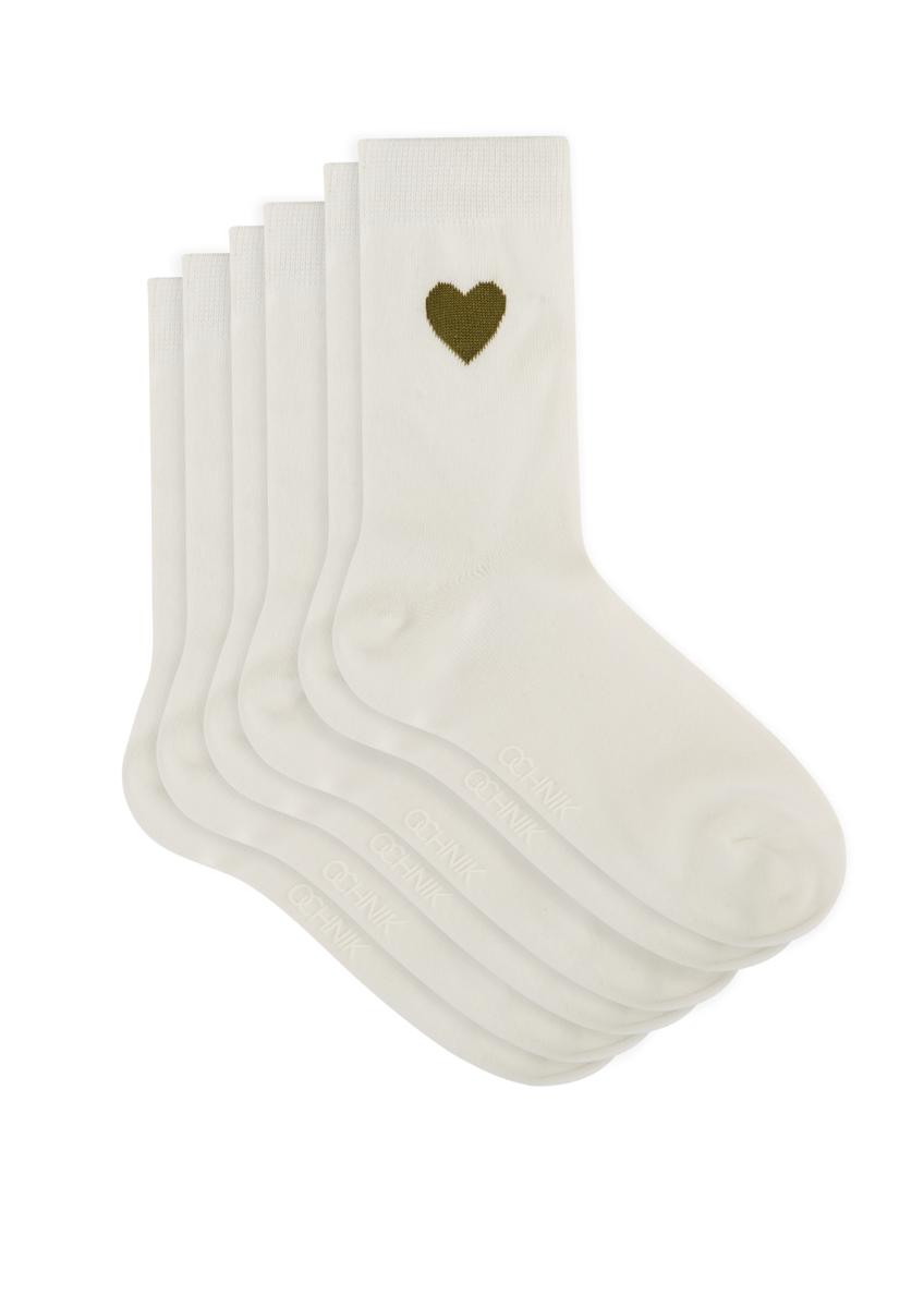 Set of women's long socks ZESDT-0042-0B(W26) - product view from above, on a white background.