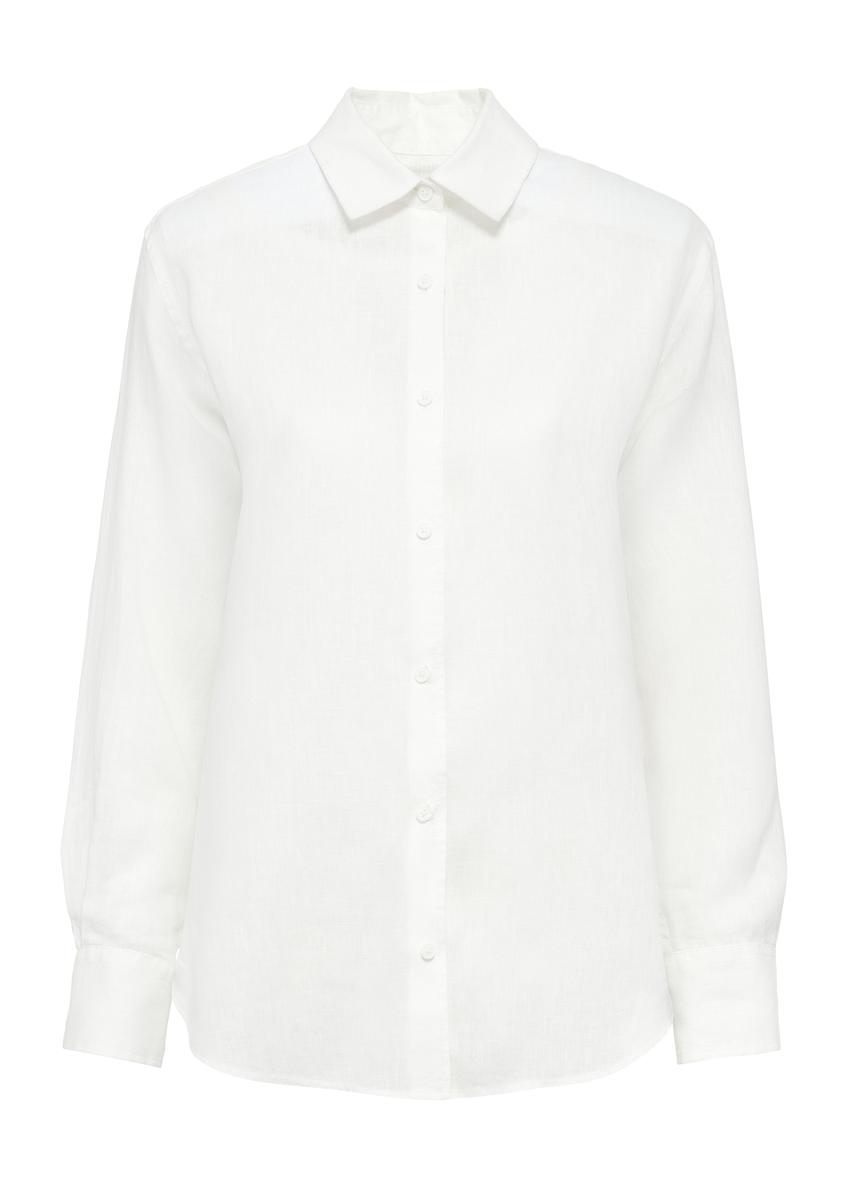 White women's linen shirt KOSDT-0163-12(W25)