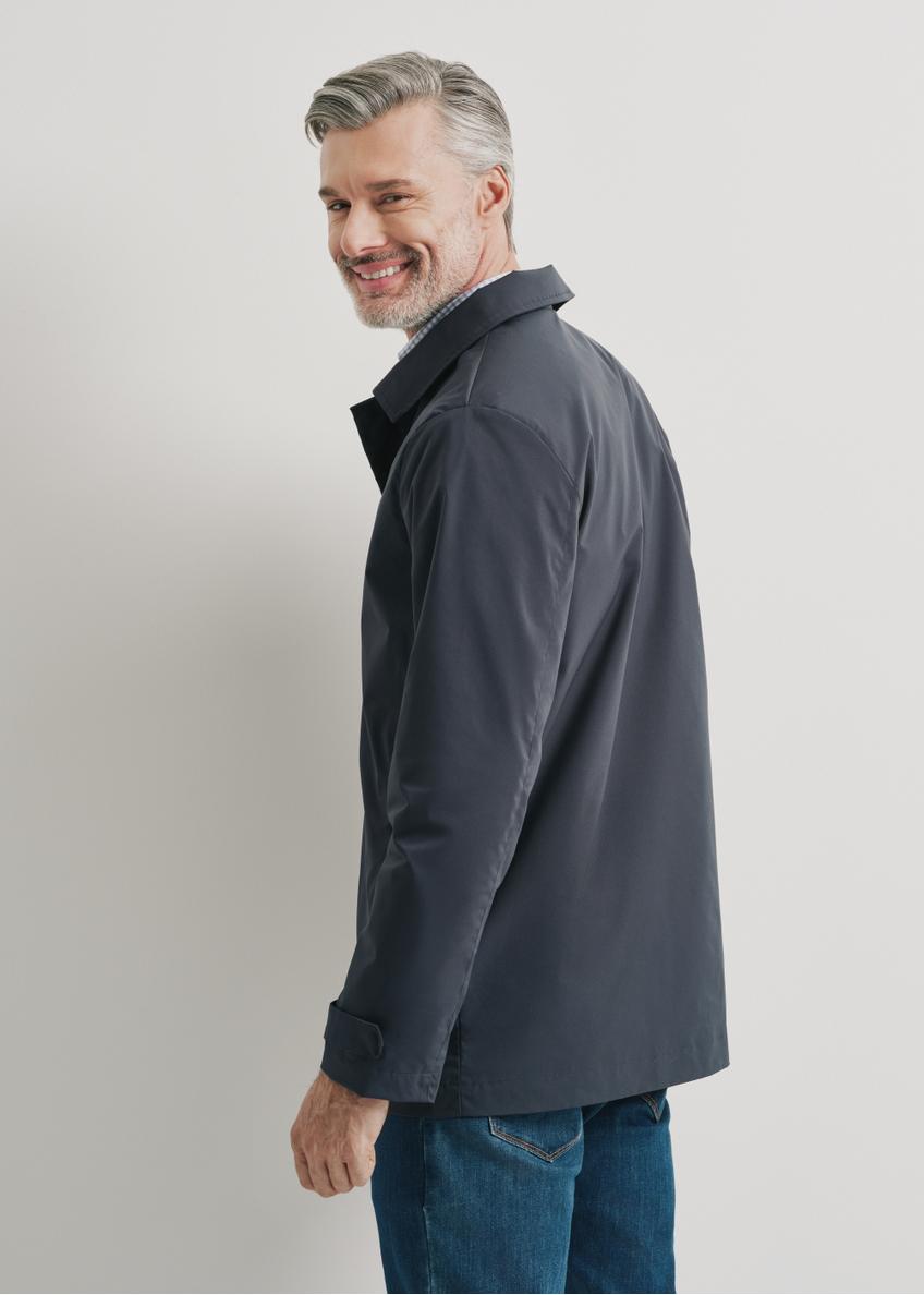 Navy blue men's jacket with collar KURMT-0332-69(W24)