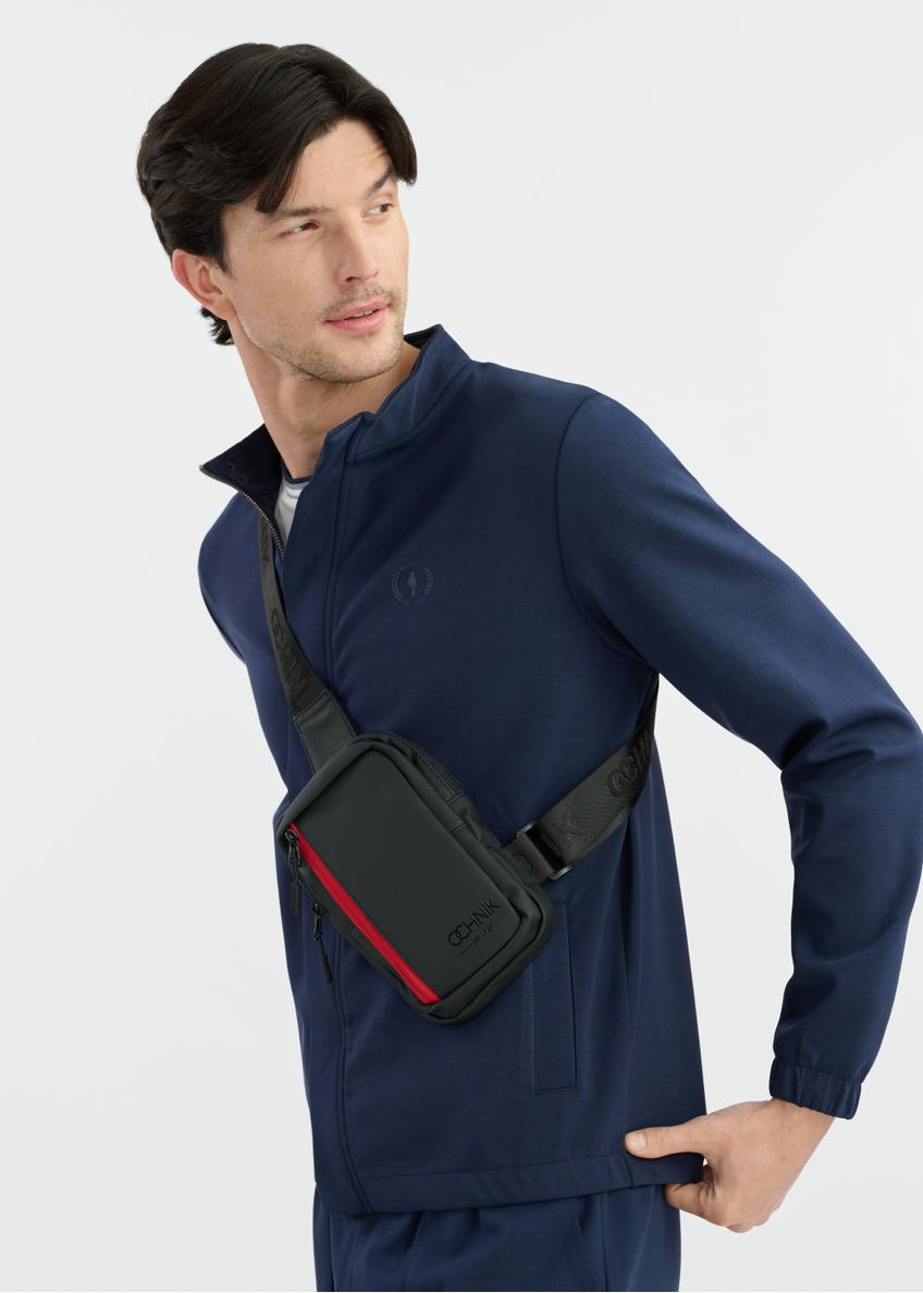Black small men's messenger bag TORMN-0344-99(W25)