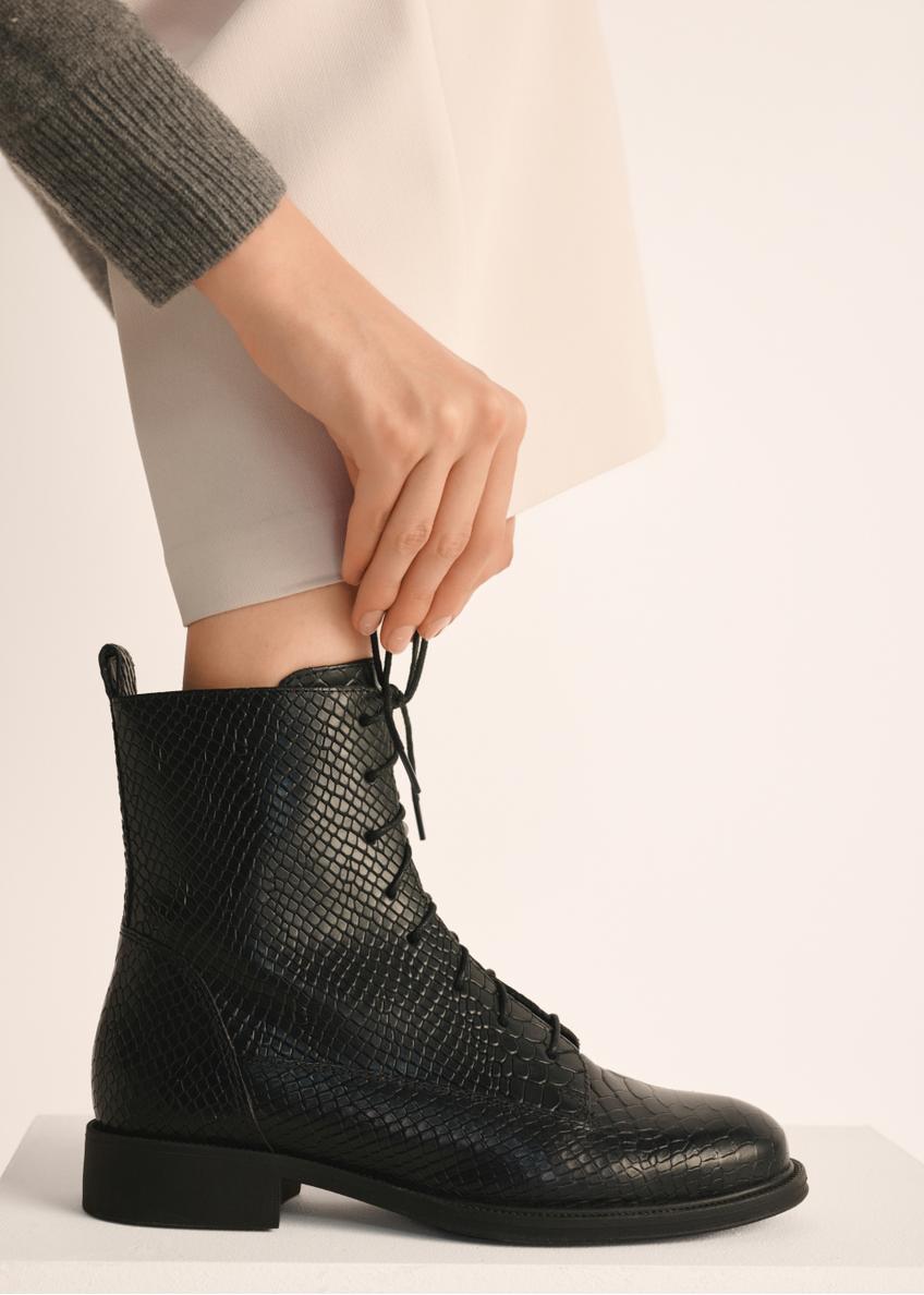Women's leather ankle boots BUTYD-1200-99(Z25)