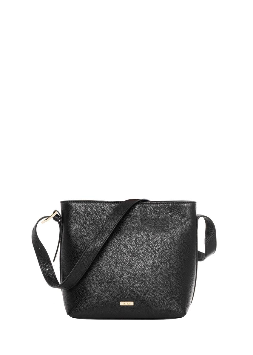 Black leather women's shoulder bag TORES-1386-9I(Z26)
