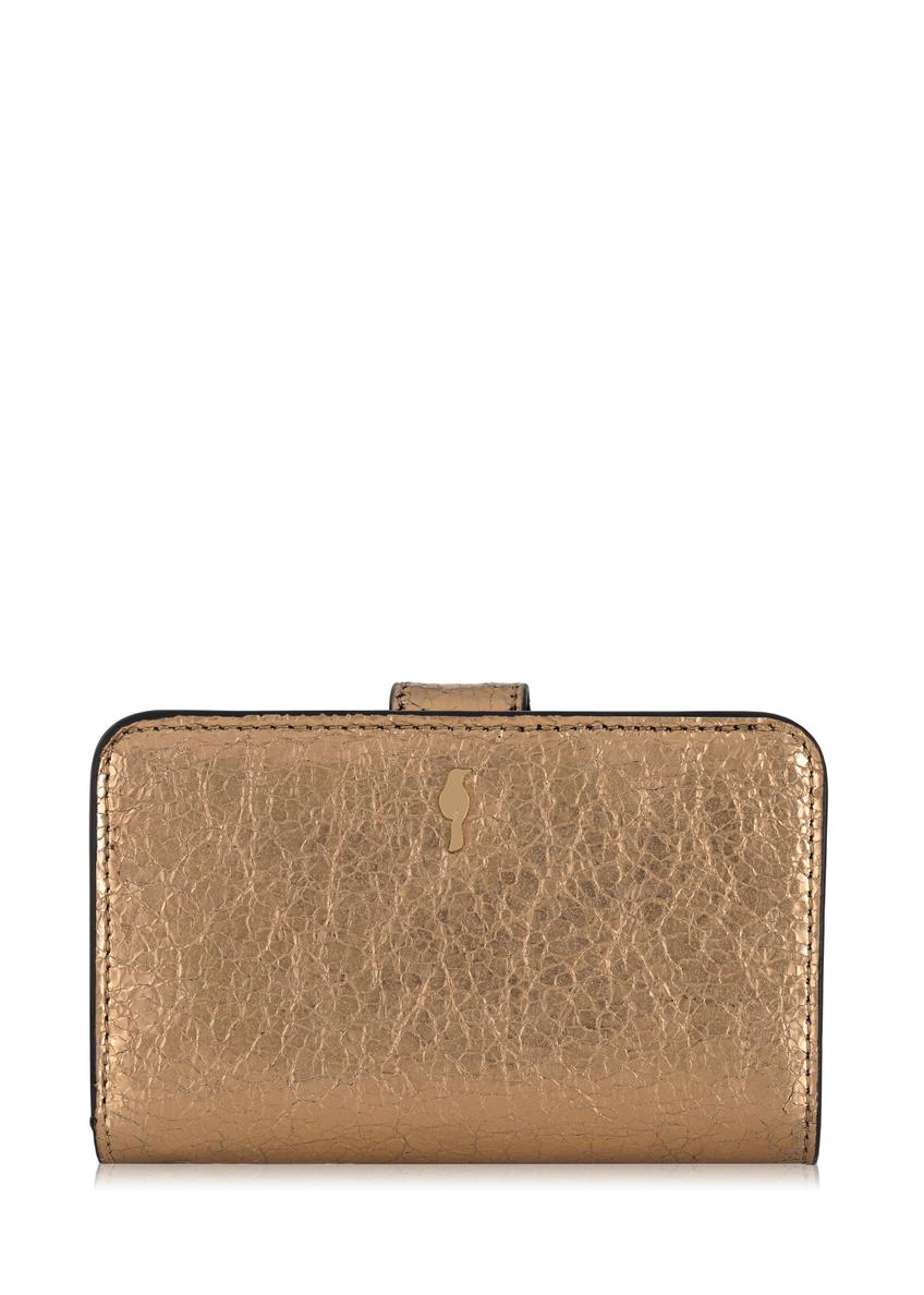 Gold leather women's wallet PORES-0880-28(Z23)-09