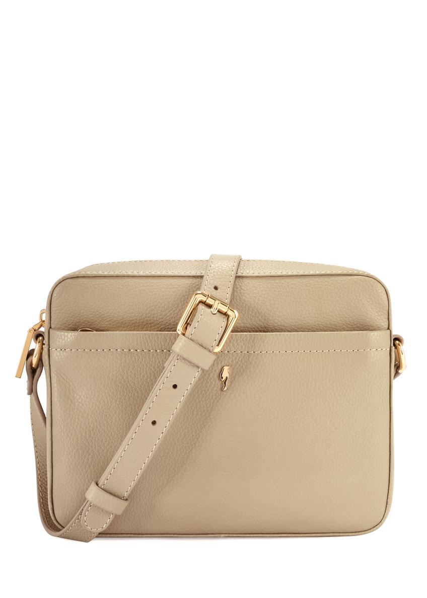 Beige small leather women's handbag TORES-1269-1B(W26)