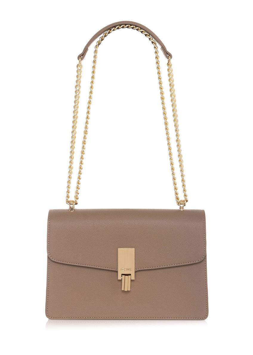 Beige women's handbag on a chain TOREC-1023-81(W25)-08