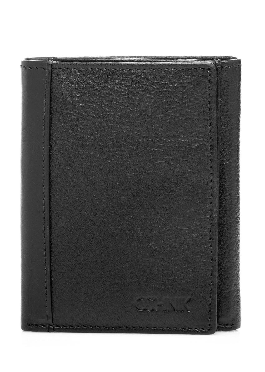 Small men's leather wallet PORMS-0683-99(W26) - front product view, on white background.