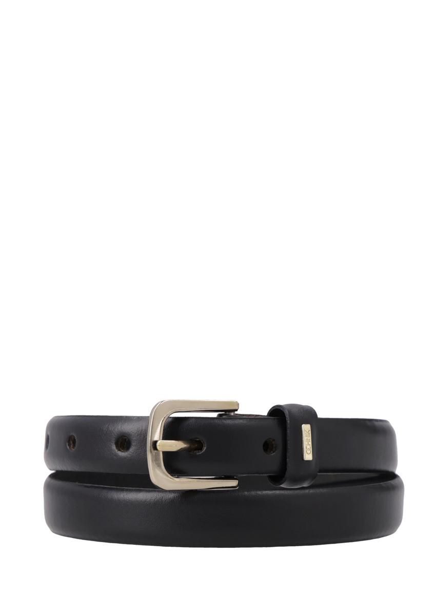 Black leather women's belt PASDS-0300-99(Z26)