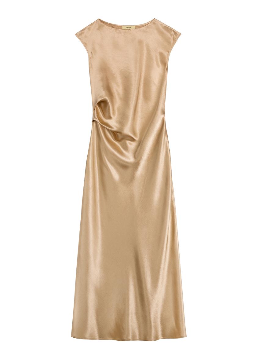 Long beige dress SUKDT-0266-1B(W26)