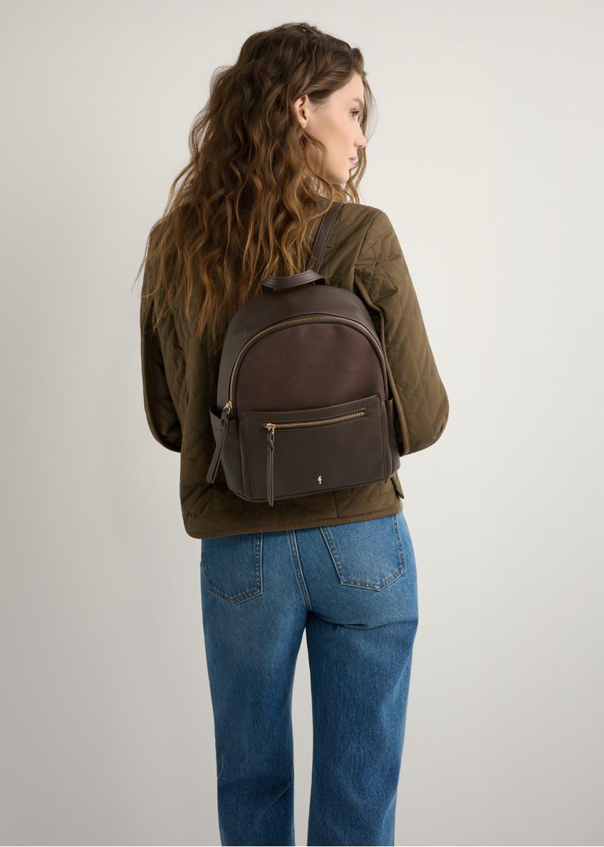 Brown women's backpack TOREC-1125-1I(W26)