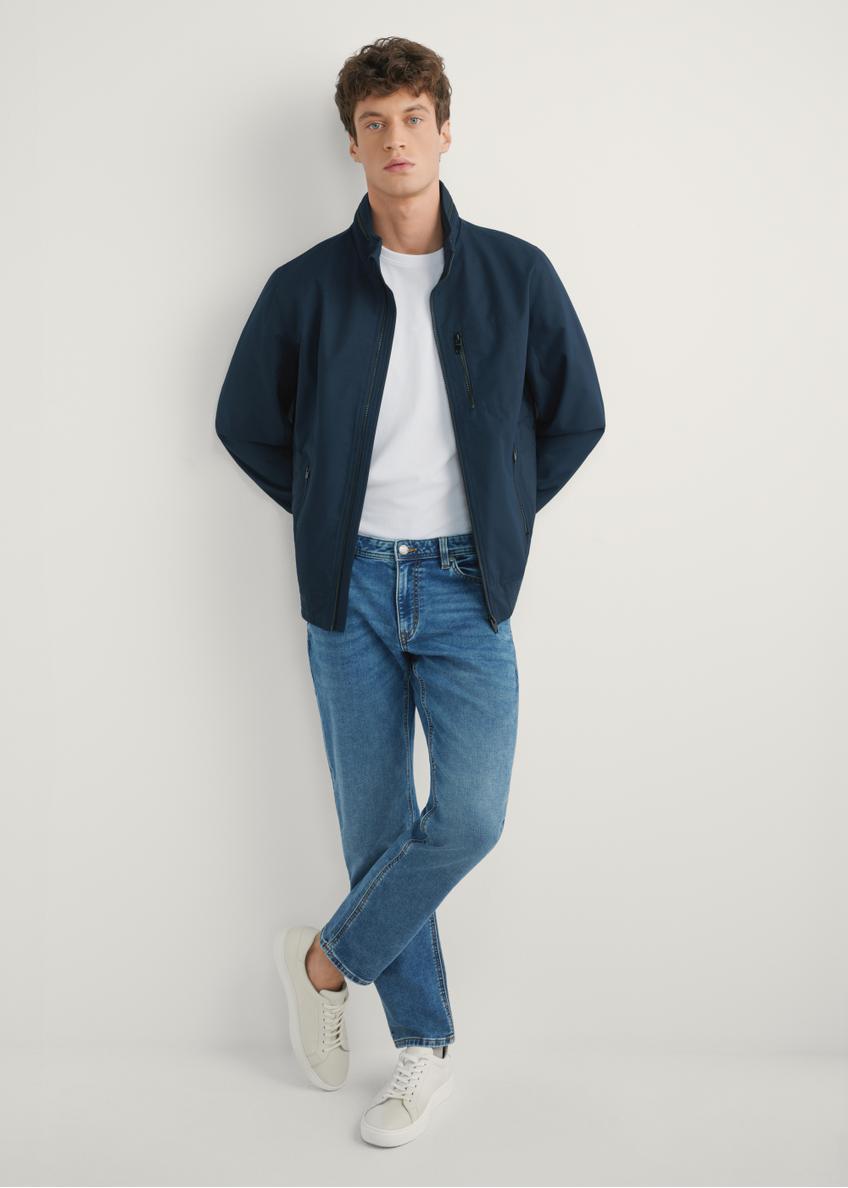 Men's navy blue transitional jacket KURMT-0414-7D(W26)