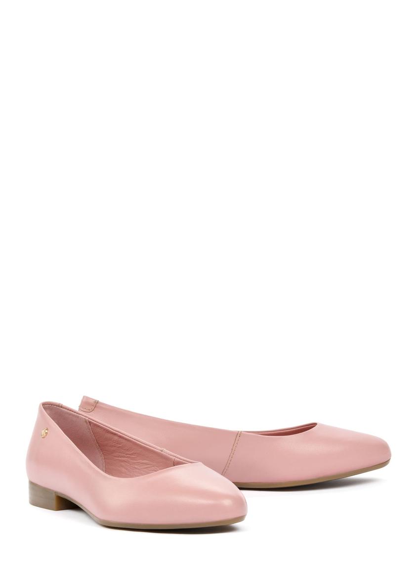 Pink leather women's ballerinas BUTYD-1049A-31(W25)