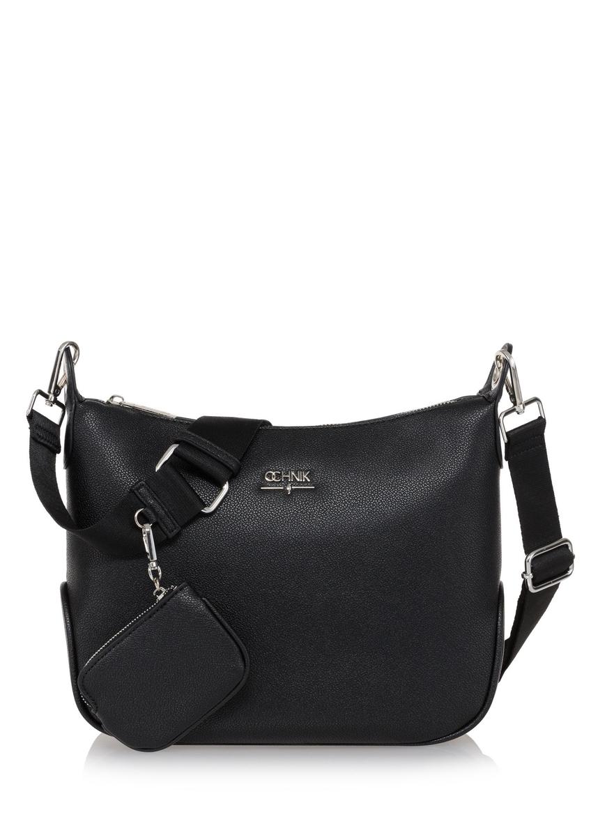 Black women's hobo style handbag TOREC-0829A-99(Z25) - front product view on white background.