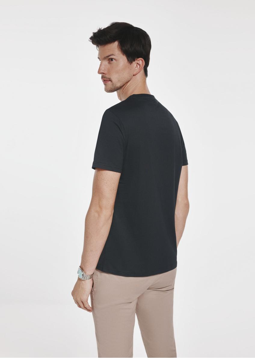 Black cotton men's t-shirt TSHMT-0108-99(W25)