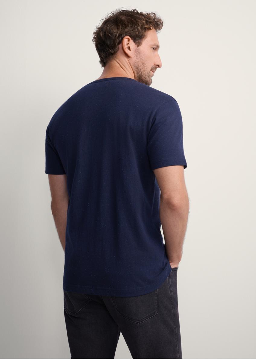 Men's navy blue T-shirt TSHMT-0130-68(Z25)