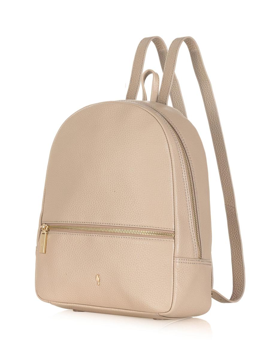 Beige leather women's backpack TORES-0898C-80(W25)