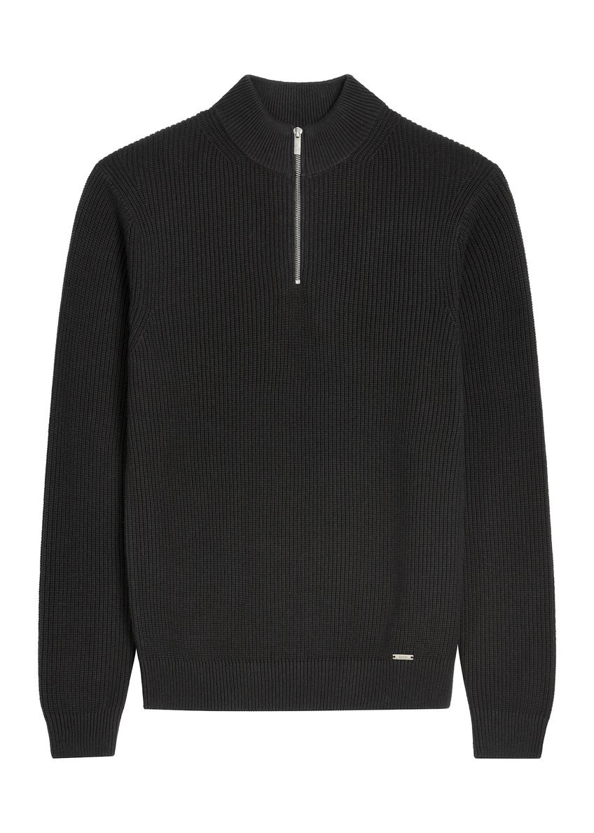 Black men's sweater SWEMT-0175-99(Z26)