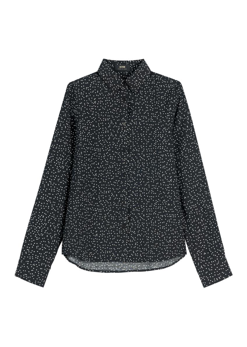 Women's black polka dot shirt KOSDT-0180-9P(W26)
