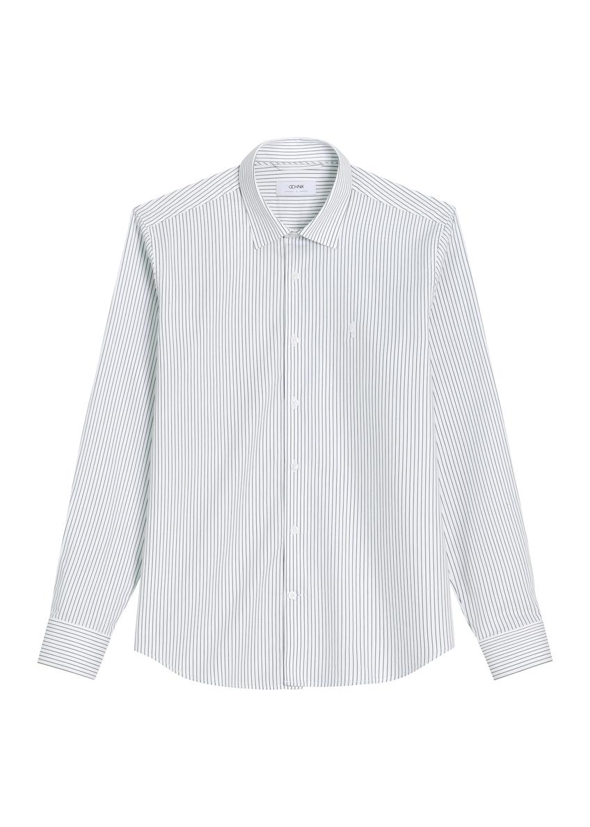 Men's slim striped shirt KOSMT-0365-0A(Z26)