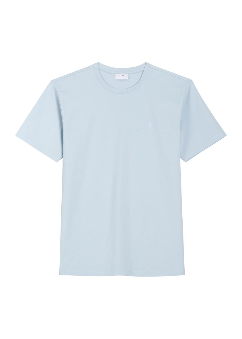 Light blue men's T-shirt TSHMT-0120-7A(Z26)