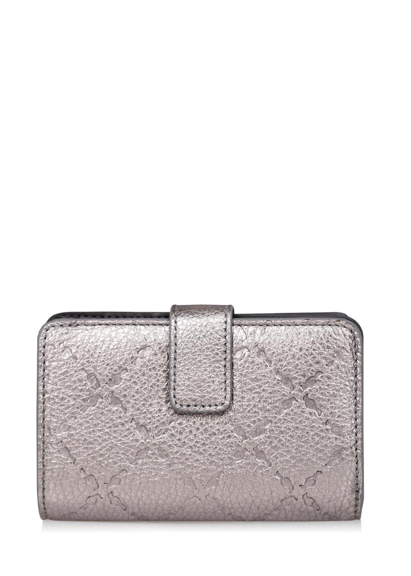 Women's silver leather wallet PORES-0874-92(Z23)-08