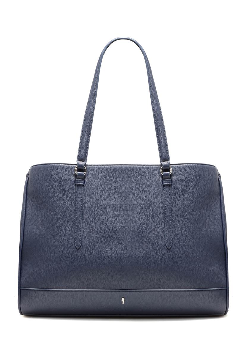 Large navy blue women's bag TOREC-1064-69(Z25), front product view on white background.
