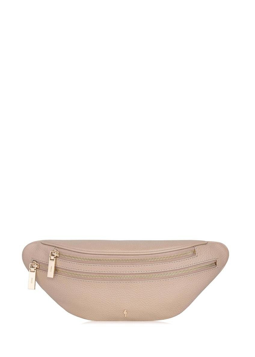 Women's beige leather kidney TORES-0721B-81(W24)-06
