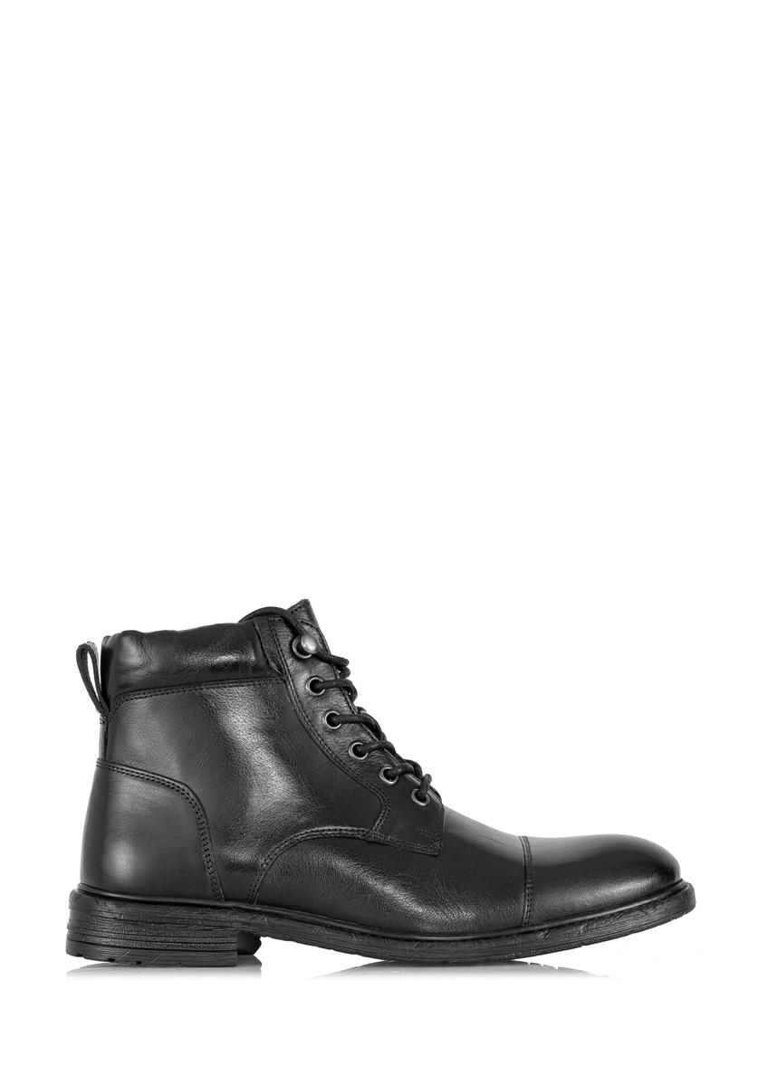 Black leather men's boots BUTYM-0404B-99(Z23)-08